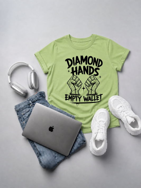Diamond Hands Empty Wallet Oversized Tee