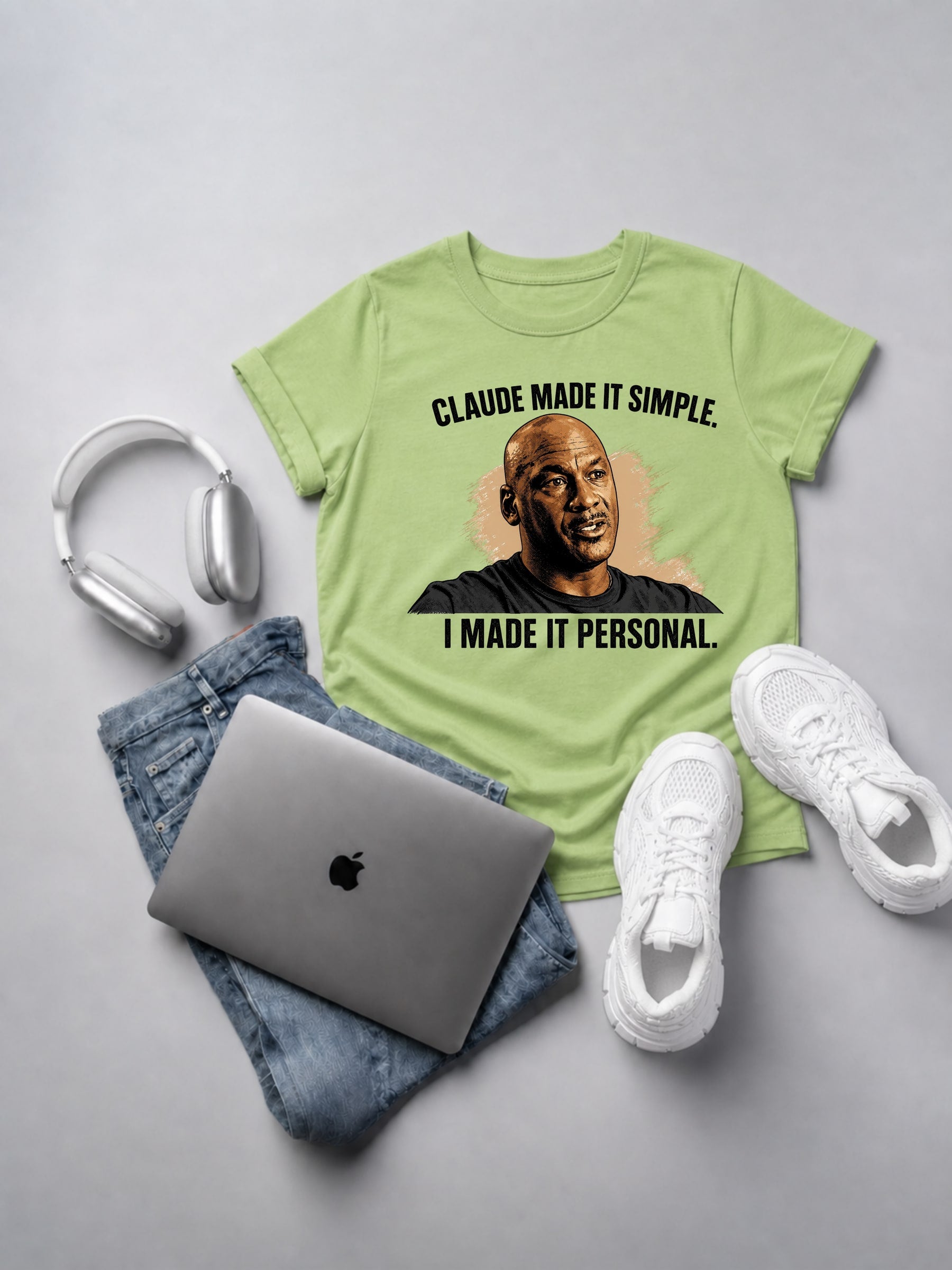 Claude Made It Simple I Made It Personal T-Shirt mockup