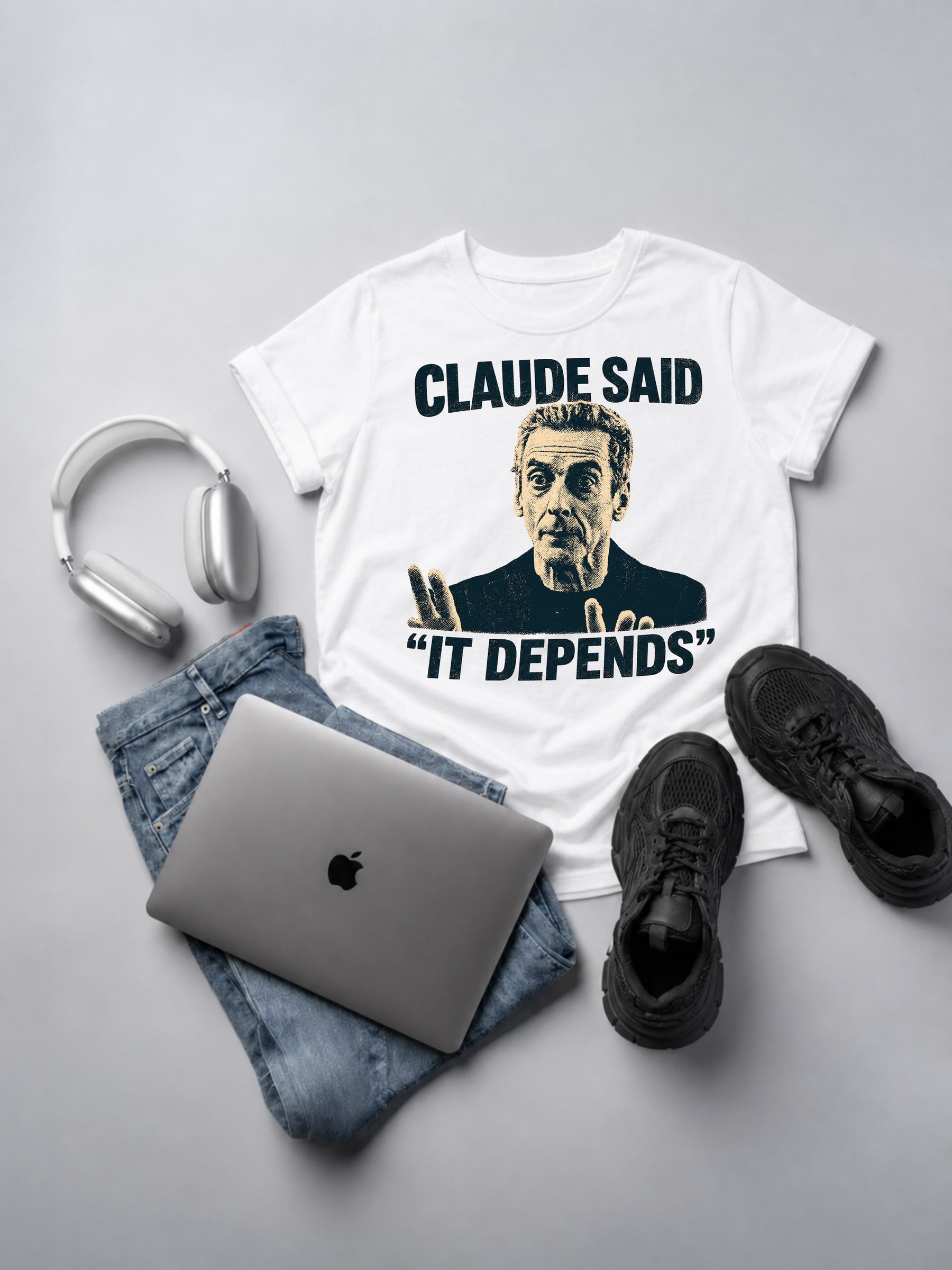Claude Said It Depends T-Shirt mockup