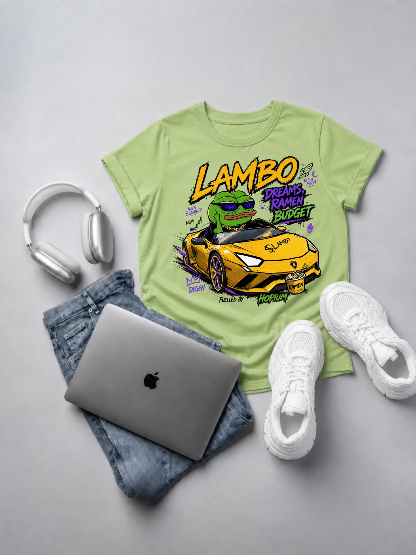 Lambo Dreams Ramen Budget Oversized Tee