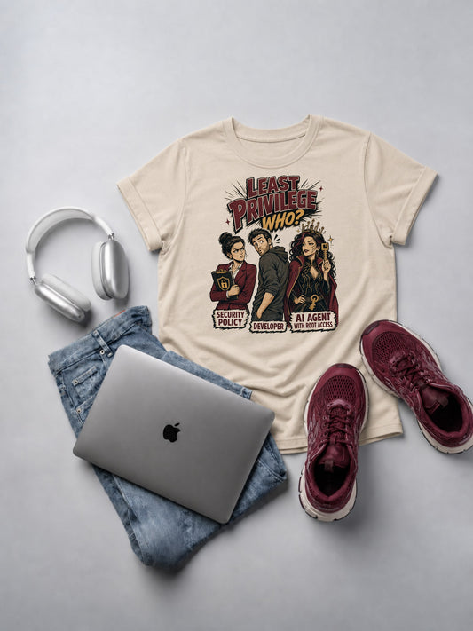 Least Privilege Who? T-Shirt nude t-shirt mockup