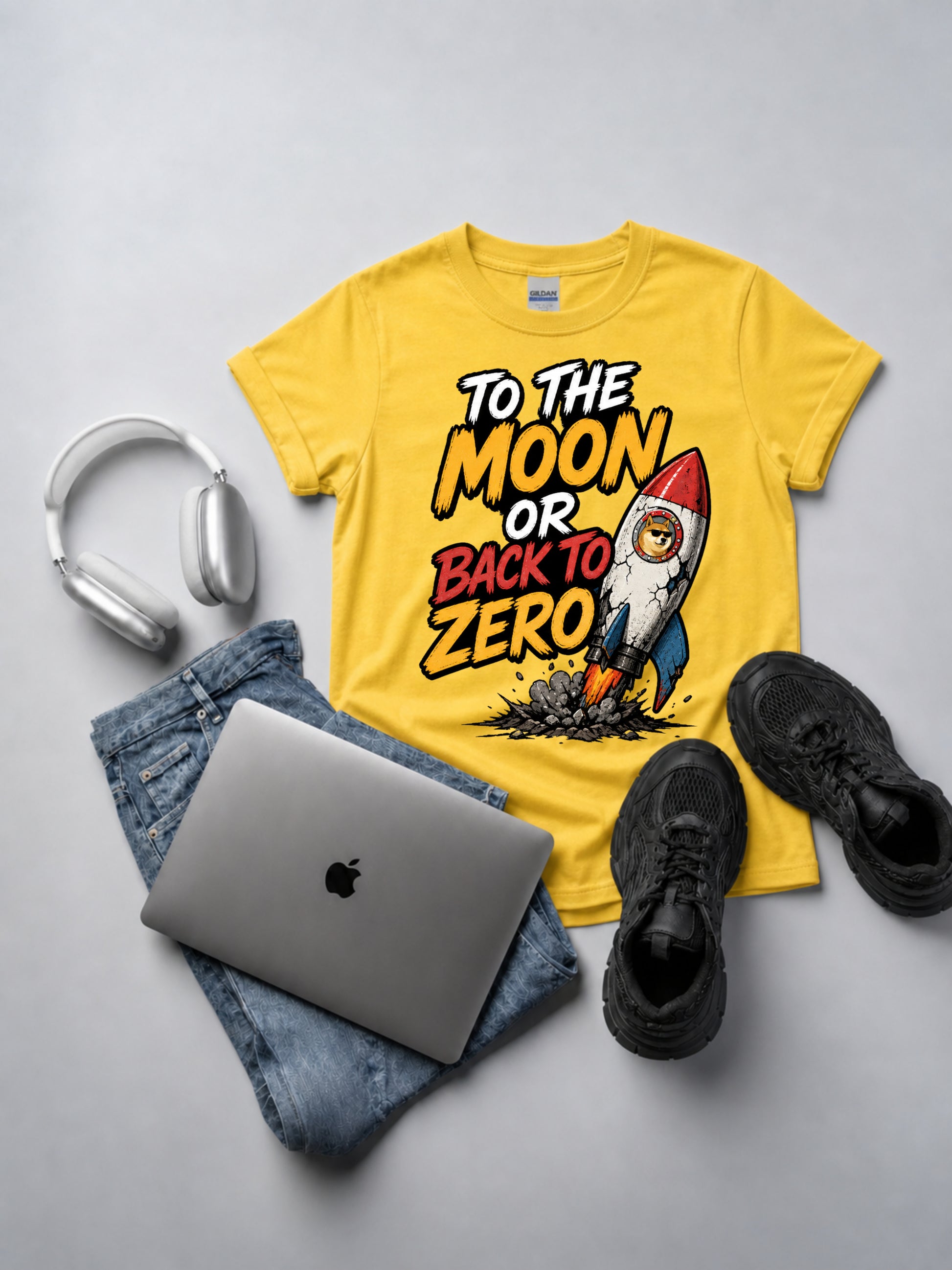 To The Moon or Back to Zero Oversized Tee